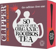 Clipper-Organic Redbush Tea Bags 80 Pure Caffeine Free Rooibos Tea Bags for-UK 0.06 per strip