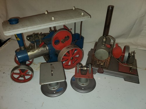 Vintage AS-IS Wilesco Tractor, Steam Engine, Cicluar Saw,Model Sharpening Wheel
