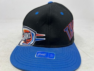 Adidas OKC Thunder youth Snapback Hat NBA Official Oklahoma City Basketball Blue