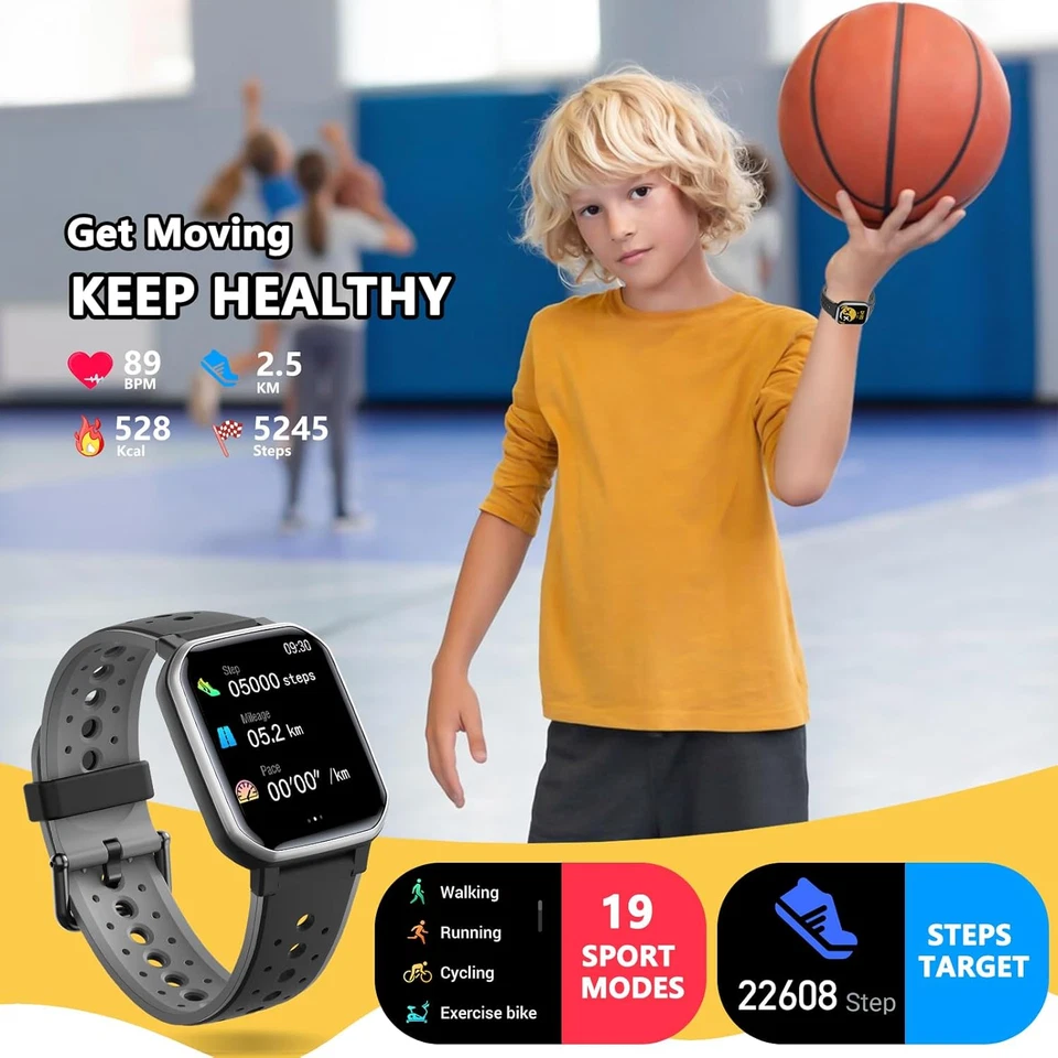 Smartwatch Kinder mit Telefonfunktion GPS Tracker SOS Armbanduhr Geschenk Kinder - Bild 4 von 4