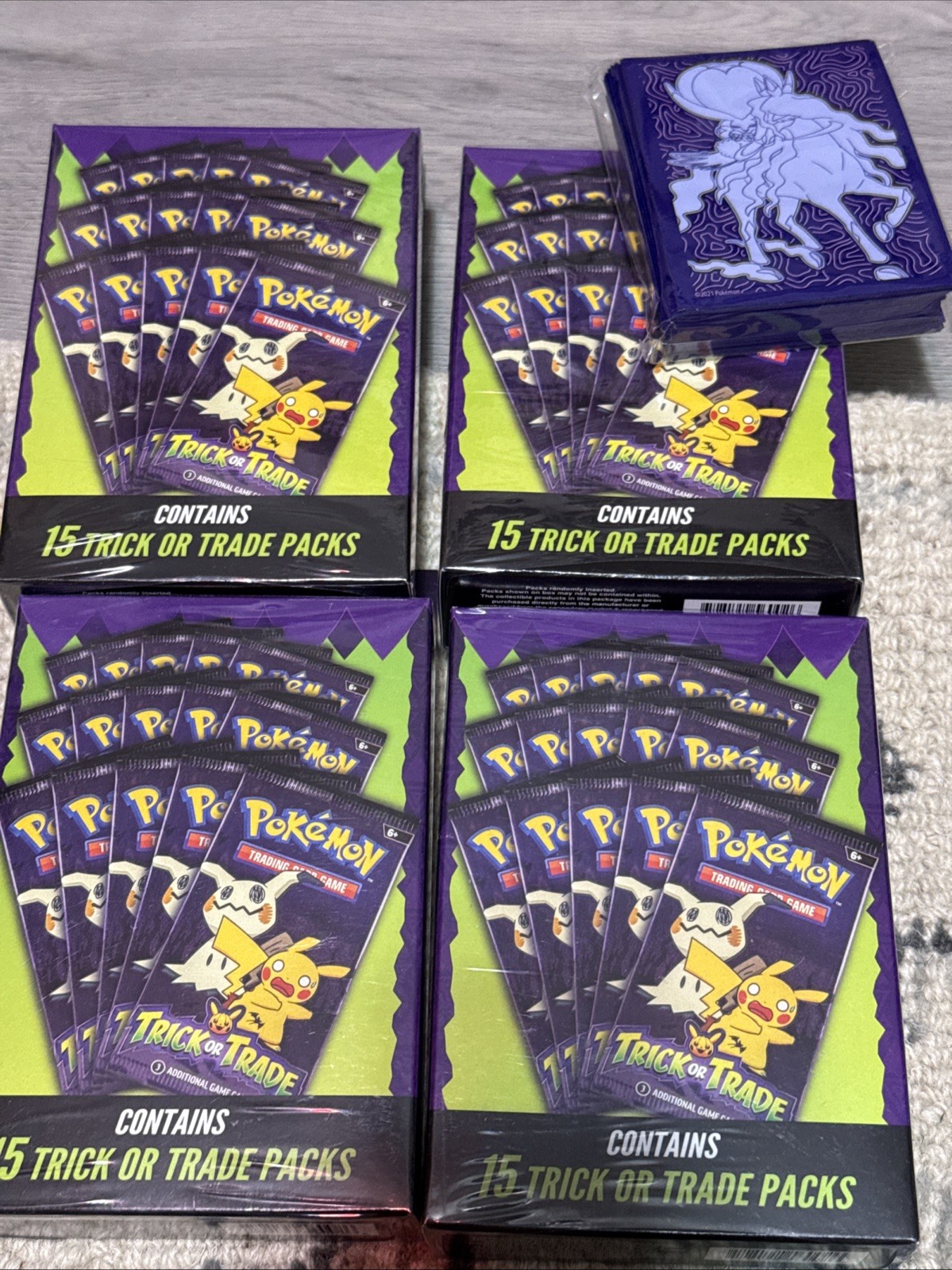 4 Boxes Pokemon Trick or Trade Booster Pack box 15 Packs Sealed 2025 Walgreens