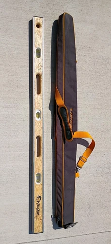 Rare 48" Wooden Carpenters Mason Construction Level with Johnson Storage Case