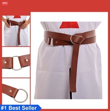 Medieval Viking Belt Brown PU Leather 38mm Wide LARP Reenactment Battle Knight