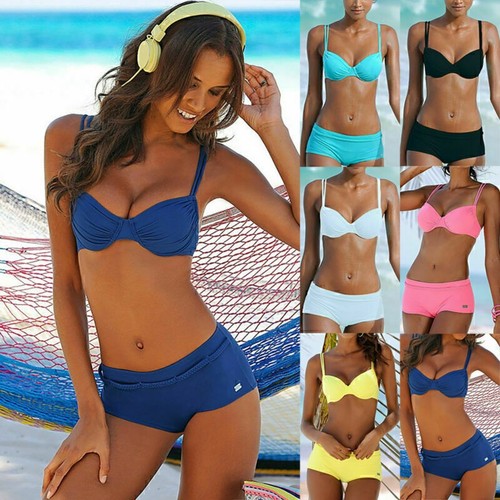 Sexy Damen Push Up Bikini Set mit Shorts Bademode Badeanzugй - Bild 5 von 24