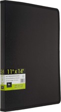 Filexec 93630 Art Presentation Book 24 Pocket 11" x 14" 1 Each Black