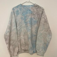 Gildan unisex blue tie-dye crewneck sweatshirt Size M