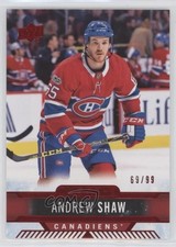 2017-18 Upper Deck Overtime Rookies Red Foil 69/99 Andrew Shaw #122 0f2