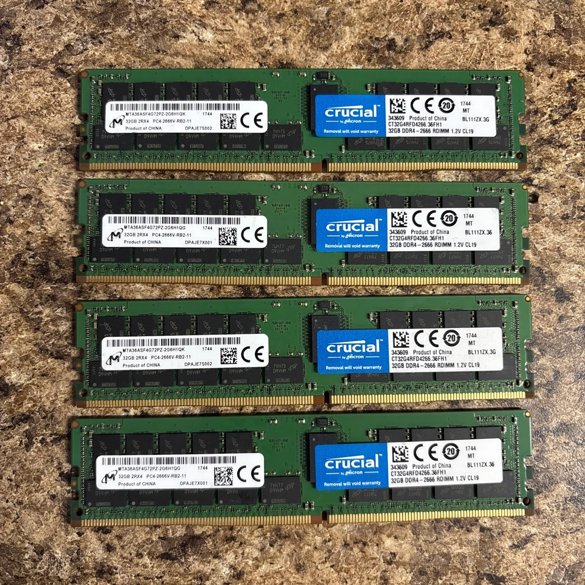 Crucial PC4-21300 (DDR4-2666) Bus Speed Computer RAM 32 GB Total