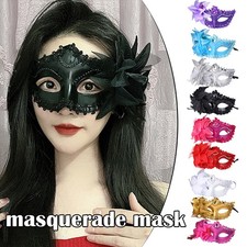 Elegant Masquerade Ball Mask Lily Flower Side Design Costume Cosplay Accessory.