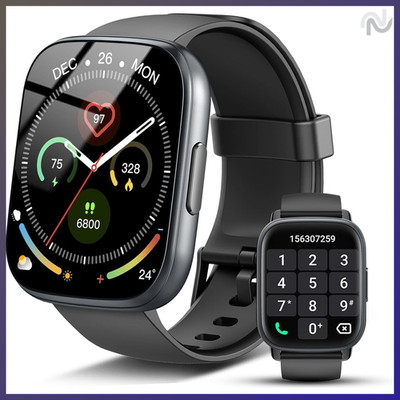 Smartwatch 1,95'' HD Touchscreen Bluetooth Anrufe Fitnessuhr IP68 Wasserdicht