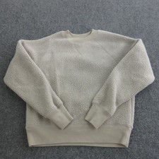 Everlane Sweatshirt Womens Small Beige Fleece Crewneck Pullover ReNew Raglan