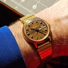 1974 Timex Mercury Two-Tone Watch Automatic Day/Date Runs Great Retro Fashion