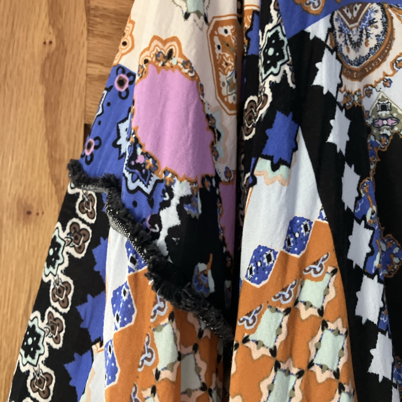 Democracy Patchwork BOHO Jacket Women's Sz 2XL 3/… - image 10