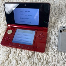 Nintendo 3DS Flame Red Handheld Console System CTR-001 Tested