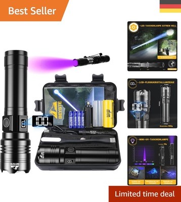 Extrem Helle Taschenlampe   12 Stunden Laufzeit, 5 Modi,  für Outdoor