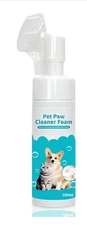 Dog Paw Cleaner No-Rinse Foaming Cleanser with Scrubber Brush 5fl.oz (150ml)