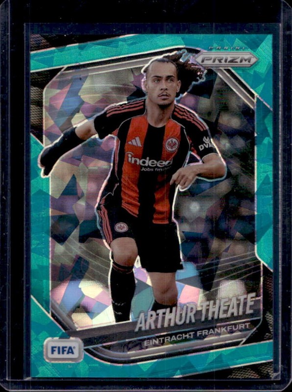 2025-26 Panini Prizm FIFA Arthur Theate Teal Ice Prizm #/99 Frankfurt