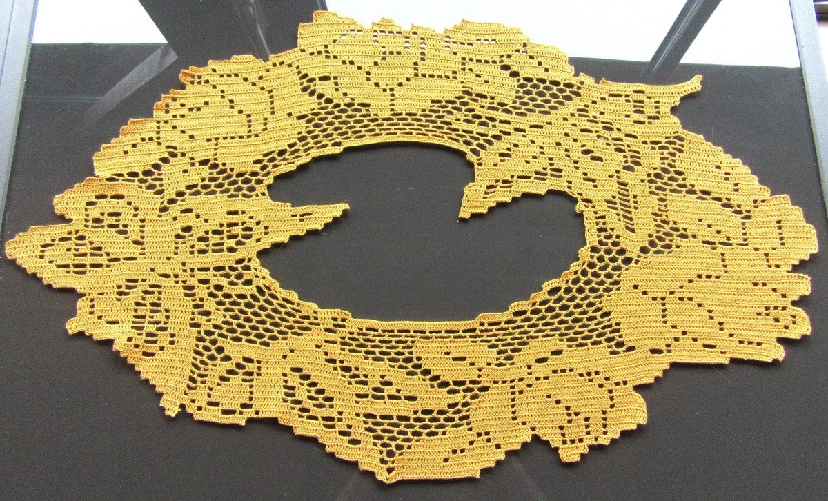 Nappe Et Surnappe Carrée Crochet Main - Blanc 60 Cm - AURORE Par Carré Blanc