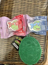 NEW TMNT shower steamers rose/blueberry scents silicone Scrubber