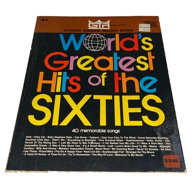 Vintage World's Greatest Hits of the SIXTIES Songbook For Piano Vocal Guitar