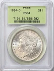 1884-O $1 Morgan Silver Dollar PCGS MS64 - OGH - Old Green Holder - Blast White