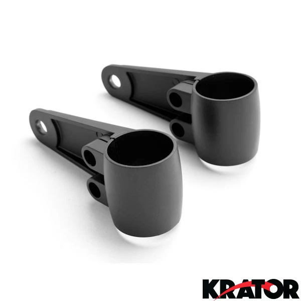 Soporte de montaje de faros universal tubo de horquilla motocicleta bobber café corredor chopper Foto 2 de 3