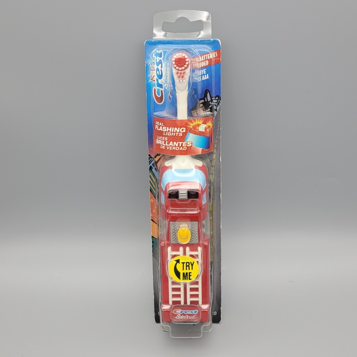 Crest Kids SpinBrush Fire Truck Powered Toothbrush Flashing Lights
