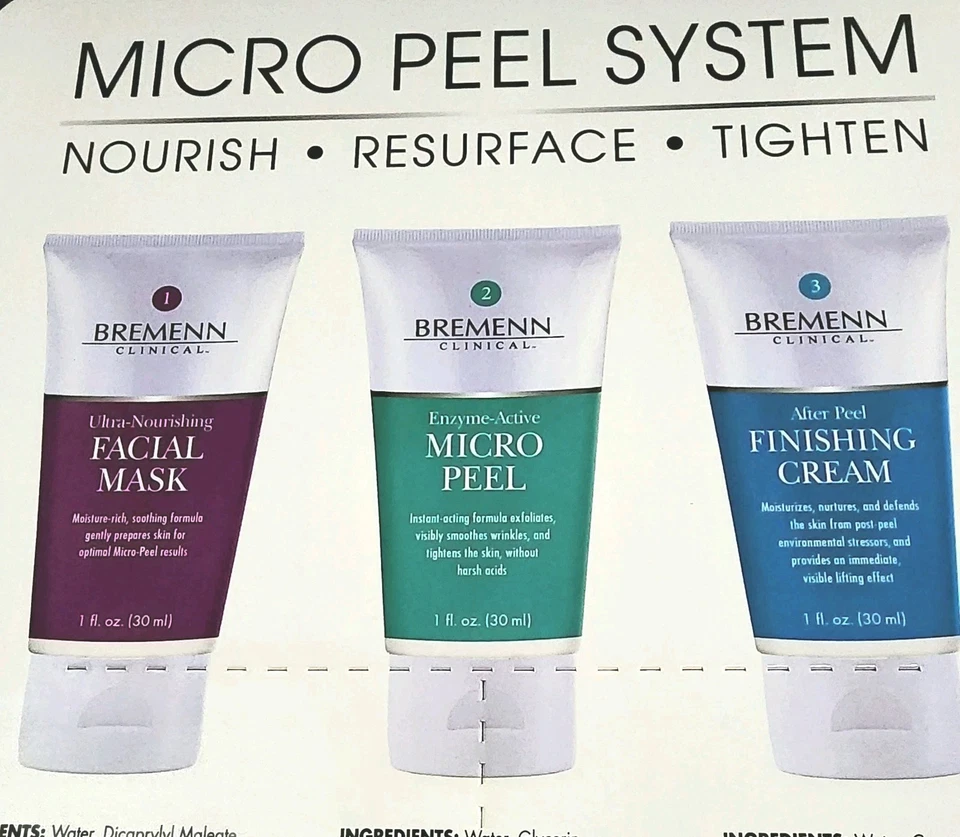 Bremenn Clinical Micro Peel System, 3 Peças, 4 Tratamentos Semanais NOVO LACRADO - Imagem 4 de 4