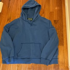 Women s American Eagle Hoodie Mid Cut Size XL Blue Pullover Sweatshirt