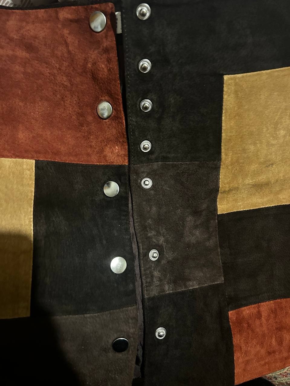 Mango MNG Suede Patchwork Mini Skirt Women’s US 6… - image 6