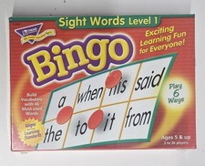 TREND - Sight Words Bingo Homeschool Aid Learn to Read - Level 1 Ages 5  up