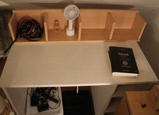 Schreibtisch mit Regalaufsatz, Holzoptik