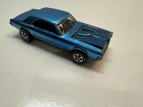 Vintage Hot Wheels Custom Cougar Blue Redline | Original | 1968 Base