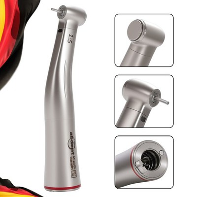 Dental Winkelstück Handstück mit Licht 1:5 Rot Contra Angle Handpiece DE