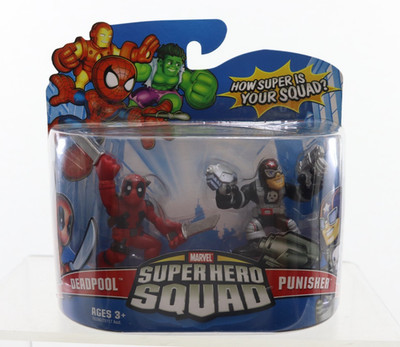 Marvel Super Hero Squad 2-Pack Sword Deadpool & Punisher NIB Complete