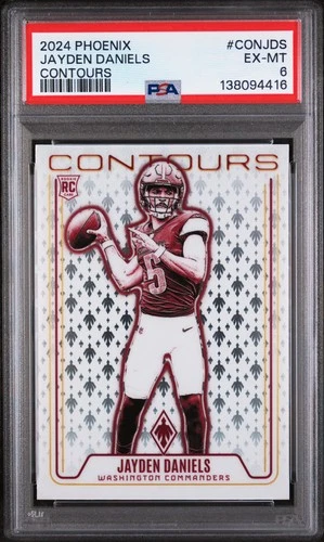 2024 PANINI PHOENIX CONTOURS #CONJDS JAYDEN DANIELS ROOKIE RC PSA 6