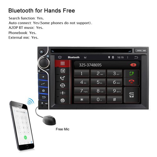 UK 6.2" Double 2 Din DVD Player Car Stereo GPS Navigation Android 4.4 Bluetooth - Picture 8 of 11
