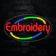 Embroidery LED Neon Sign 28"L x 16"L #34517