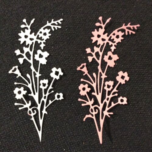 DIE CUT  14  FLOWERS WHITE PINK CARDSTOCK - Picture 1 of 1