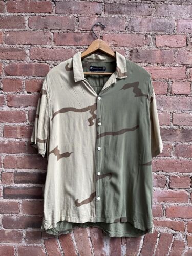 ALLSAINTS Starburn Printed Relaxed Fit Button Down Camp Shirt