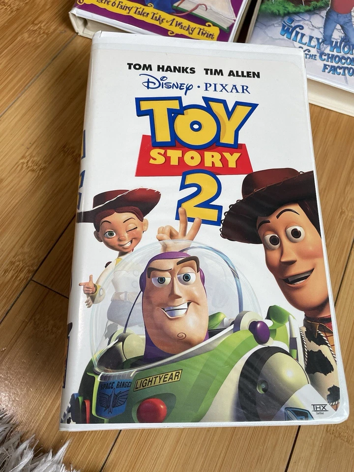 Lot Of 4 VHS Movies Toy Story 1 And 2 Muppet Classic Theater  And Willy Wonka Foto 2 de 4