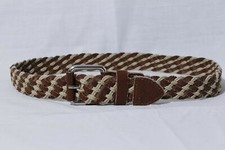 Banana Republic Women's Brown Leather Twine Weaved Braided Belt sz M