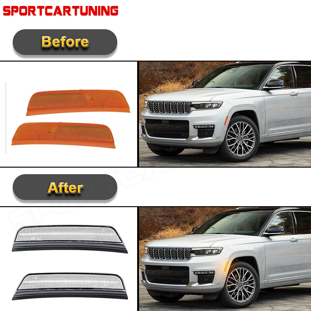 Smoked LED Side Marker Light For 2021 2022 2023 2024 Jeep Smoked LED Side Marker Light For 2021 2022 2023 2024 Jeep