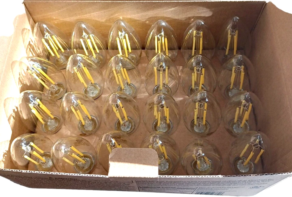 10x 24-Packs GE LED B10C Soft White Candelabra E12 Base Bulbs 500 Lumens 5000K - Image 2 of 4