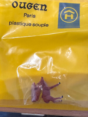 Elastolin Hausser Ougen 2 X Deer Lying And Standing Approx. 2Cm New OVP D08T