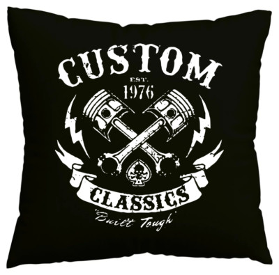 Kissenbezug Biker - Rocker - Gothic - Vintage - Skull - Ghost - C Schwarz 600062