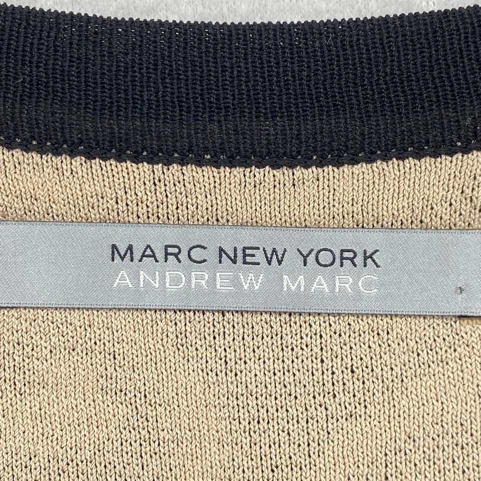 Vestido MARC NEW YORK ANDREW MARC M Barroco Bodycon Suéter Manga Gorra Negro Foto 4 de 4