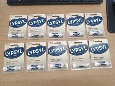 Lypsyl Coconut & Almond Sensual SPF15 Lip Balm 4.6g X10 - JUST £14.89 FREE POST