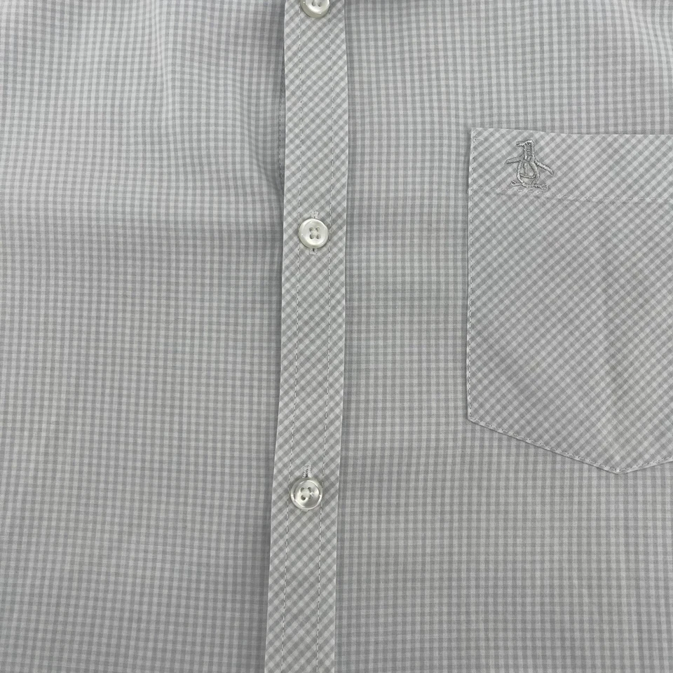 Camisa Penguin Heritage Calce Ajustado Abotonada Manga Corta Guinga XL Foto 3 de 4