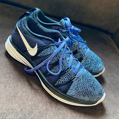 Nike Flyknit Lunar 620658-500 Purple Blk Running Shoes